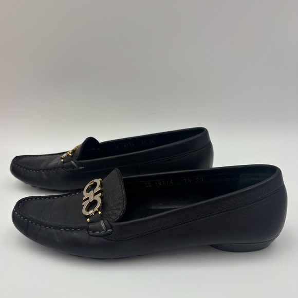 Salvatore Ferragamo Black Leather Casual Loafers ✨ - Picture 6 of 11